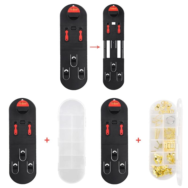

Multifunctional Picture Hanging Tool Kit Hangers Hardware Case Painting Frame Wall Locator Hardware Tools