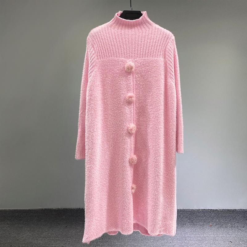 

Streetwear ladies famous sweet knitted faux dress Women's Fashion Soft spring Sweater Pullover S7217, Black