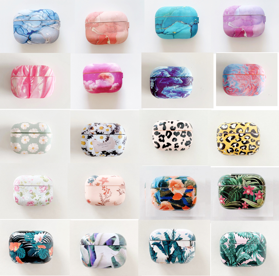 

new coloful Universal Marble geometry TPU Case For Airpods 1 2 3 airpod pro Full Protective Cover For Airpod 1st 2nd 3 Generation Sho