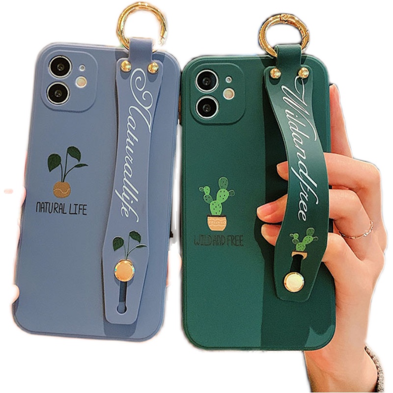 

Durable case for iphone12 tpu protective back cover with handle, Green