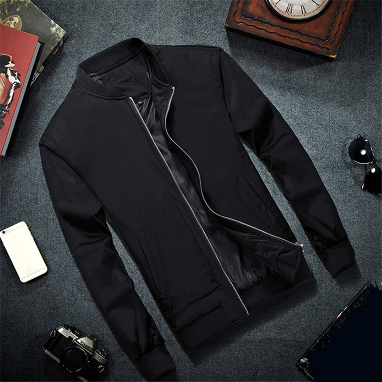 

2018 Brand Mens Bomber Jacket Thin Men Baseball Jackets Coat Solid Color Casual Jacket Overcoat For Male Clothing kg-368, Burgundy