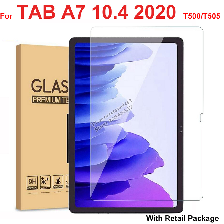 

Tablet Tempered Glass Screen Protector For Samsung TAB A7 10.4 2020 T500 T505 9H 10.4 inch protective glass with retail package