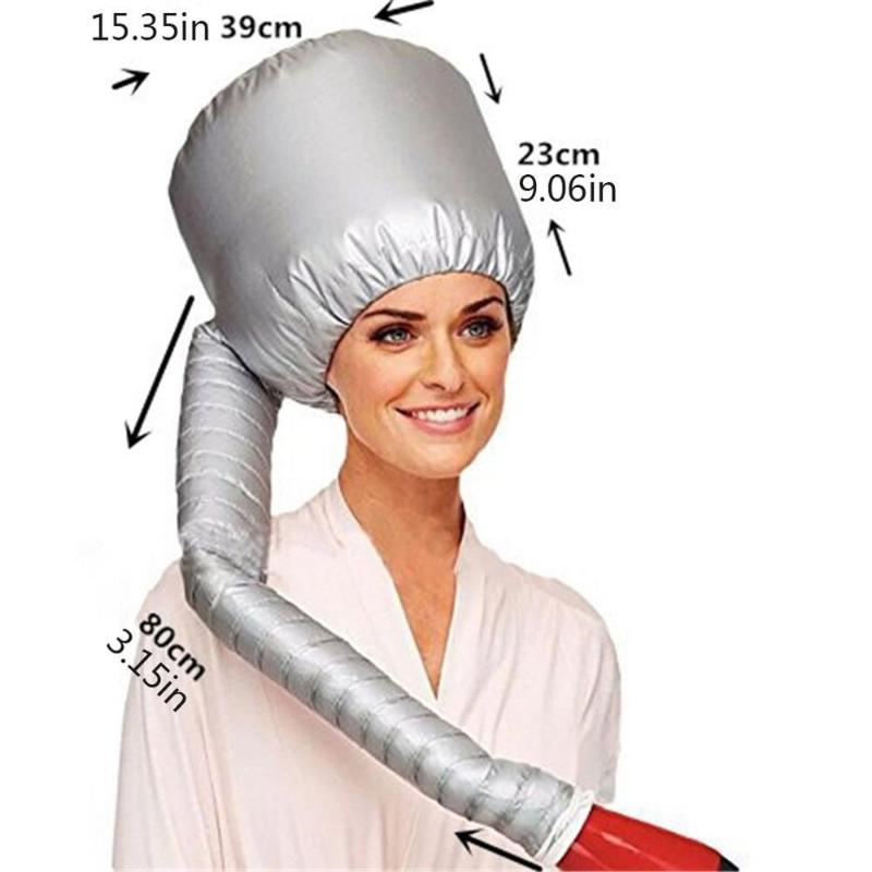 

Portable Soft Dry Hair Cap Bonnet Dryer Warm Air Drying Treatment Hat Home Hairdressing Salon Supplies Adjustable Accessories