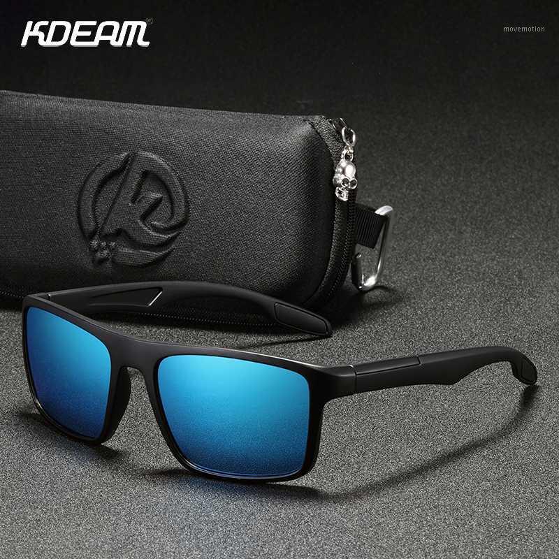 

Hot Sale 2020 High Quality TR90 Polarized Sunglasses KDEAM UV400 Shades Driving Sun Glasses Men Square Gafas with Case1