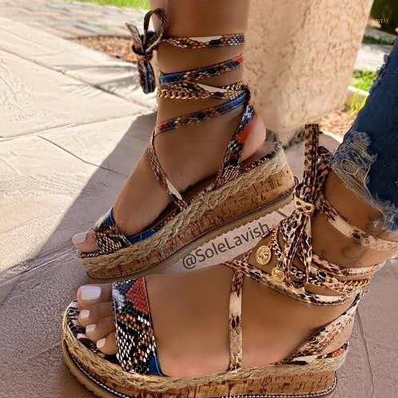 

Women Sandals Serpentine Platform Wedge Female Casual High Increase Shoes Ladies Fashion Ankle Strap Open Toe Sandals NVLX781