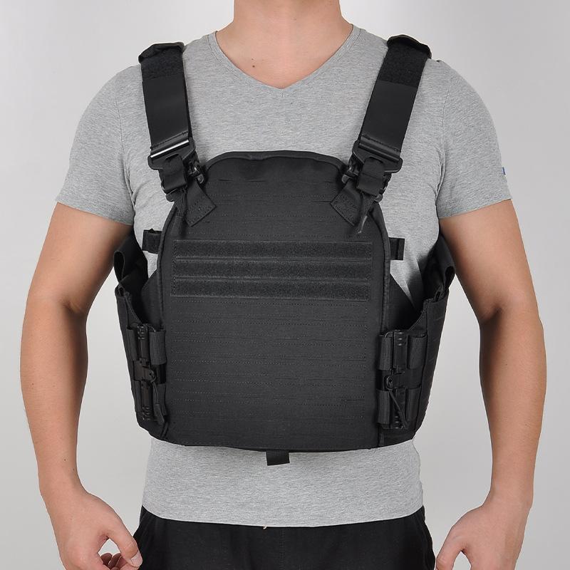

Nylon amphibious CPC tactical vest MOLLE equipment sports army fan suit waterproof vest physical training clothing, Black