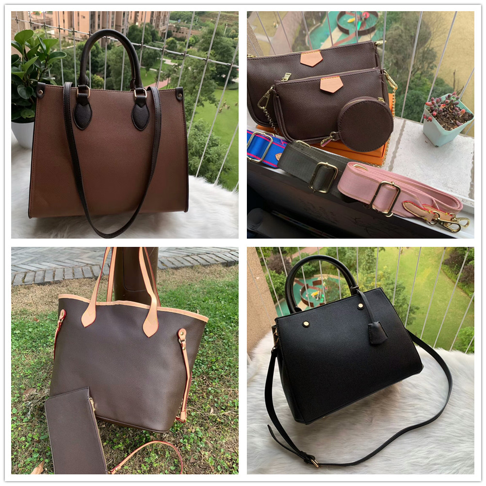 

Designers New Womens Embroidered Leather Handbags Diamond Luxury Shoulder Bag Big Purses Clutch High Quality Women Leather Shopping Tote, 32l-black-grid