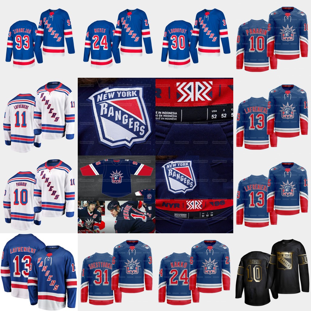 

13 Alexis Lafreniere New York Rangers 2021 Reverse Retro Liberty Artemi Panarin Kaapo Kakko Pavel Buchnevich Mika Zibanejad Jacob Jersey, Black;red
