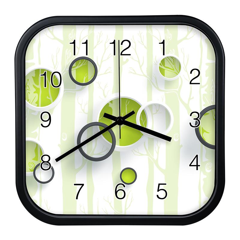 

Simple and stylish square living room wall clock Abstract art decoration wall clock