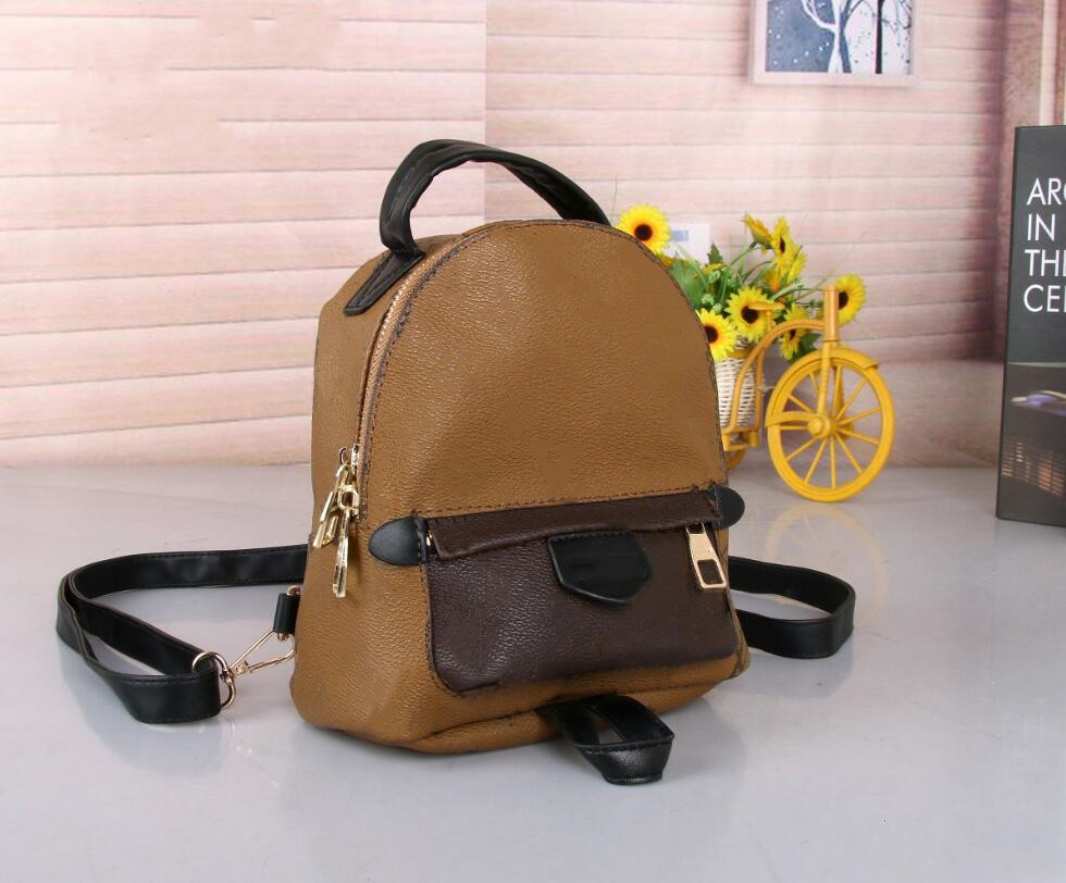 

Women Backpack Springs Small Palm Phone Designer Knapsack High Mini Purse Mobile Brand Flower Pattern Leather Qaulity Luxurys Fashion S Wirw, Red;black
