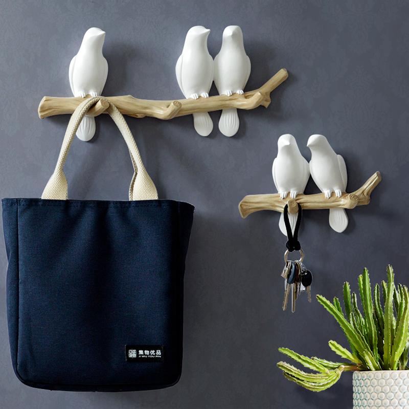 

Wall Decorations Home Accessories Living Room Hanger Resin Bird hanger key kitchen Coat Clothes Towel Hooks Hat Handbag Holder