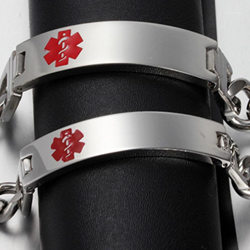 

bracelet mens stainless steel Nameplate hip hop punk bracelet chain on hand steel jewelry male accessories wholesale1