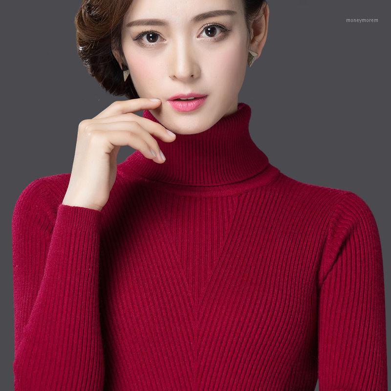 

fashion Turtleneck Pullover Sweater Women Thick Slim Knitted Thickening Warm Pullover Jumper 2018 Vintage Winter Sweater X1371, Gray