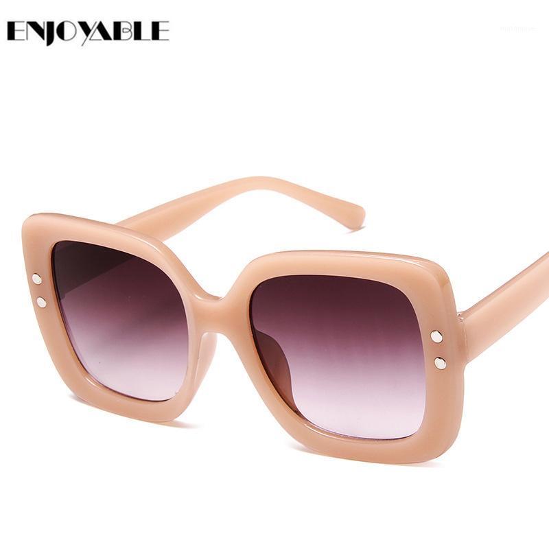 

2020 sunglasses women shades for big square clear glases white red pink fashion vintage retro sun glasses plastic frame G1371