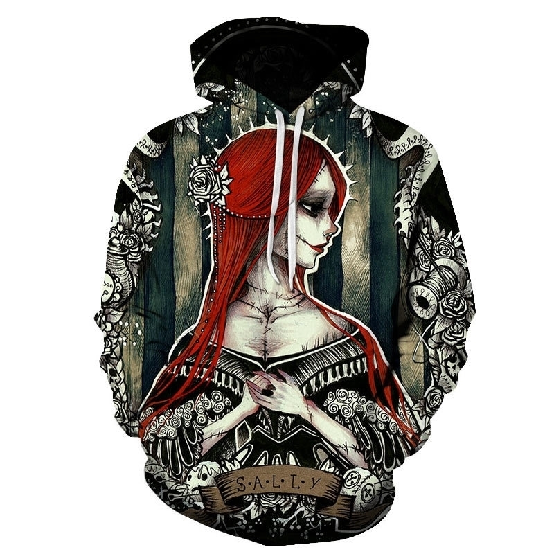 

The Nightmare Before Christmas 3D Print Hoodies Jack Skellington Sally Cartoon Men Women Halloween Sweatshirt Hoodie Pullover Y201006, Black