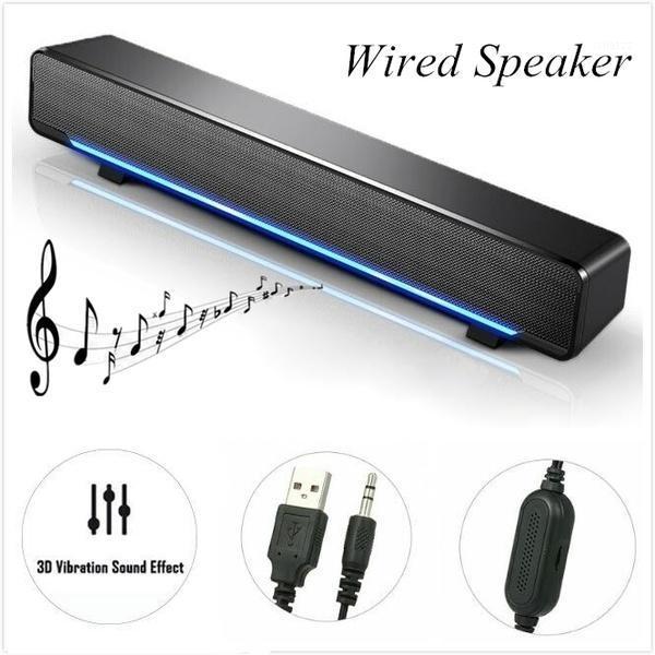 

Computer Speaker USB Wired Bar Stereo Subwoofer Music Player Bass Surround Sound Box 3.5mm Audio Input For PC Laptop1