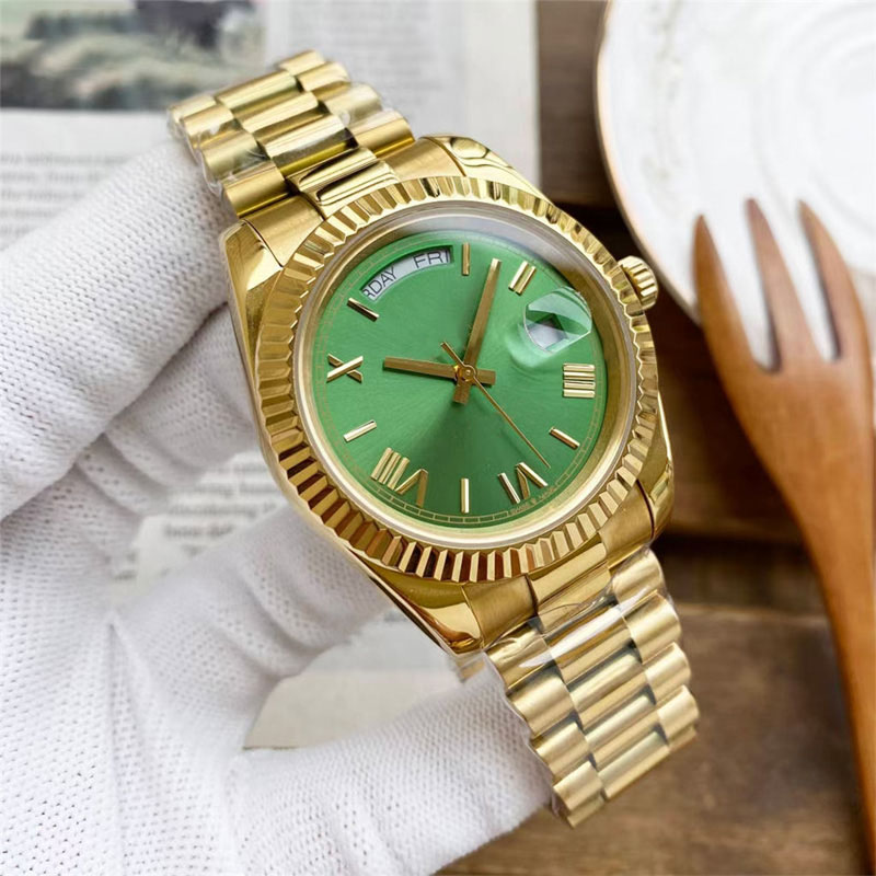 

Sports Mens Watch Automatic Mechanical WristWatch 41mm Sapphire Mirror Stainless Steel Strap Waterproof Watches Gold WristWatches for Men, Color 2