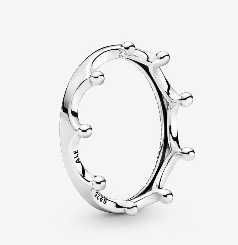 

Factory wholesale 100% 925 Sterling Silver Polished Crown Ring Fit Jewelry Engagement Wedding Lovers Fashion Ring for women