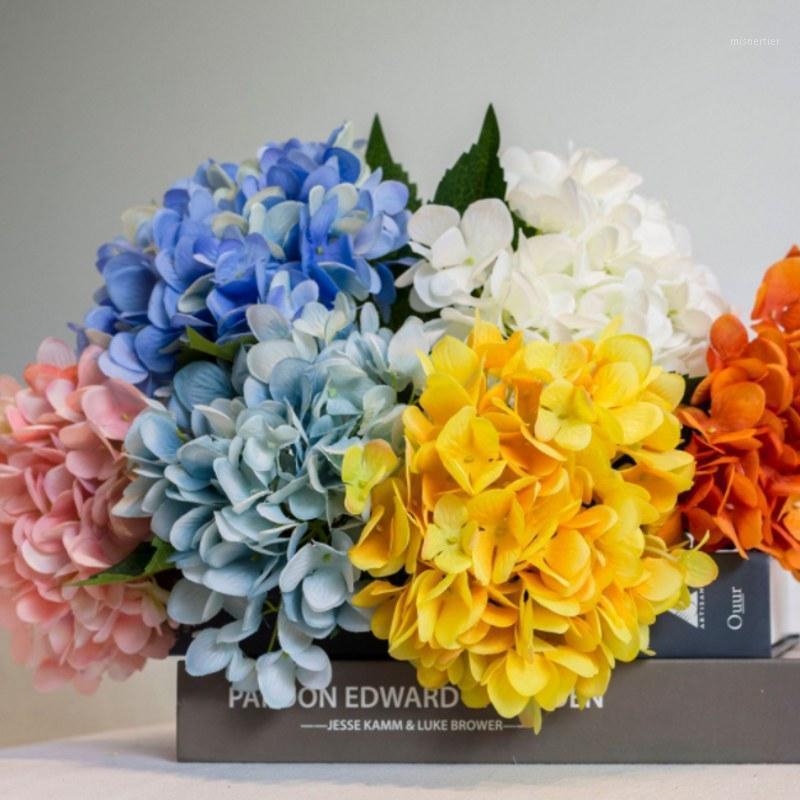 

High Quality artificial hydrangea flowers 47cm Long Big diameter DIY arrangements home wedding decoration flowers1, Beige