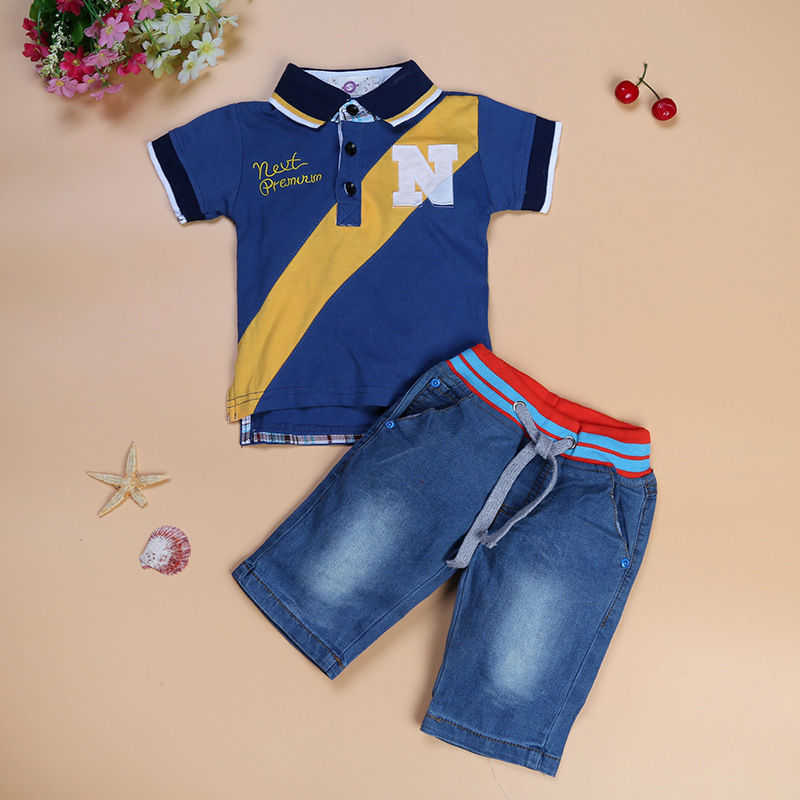 Children Toddler Summer Boy Clothes Clothing Boys Sets Costume For Kids Clothes Sets T-shirt+Jeans Sport Suits 2 3 4 5 6 7 Years-image-748734337
