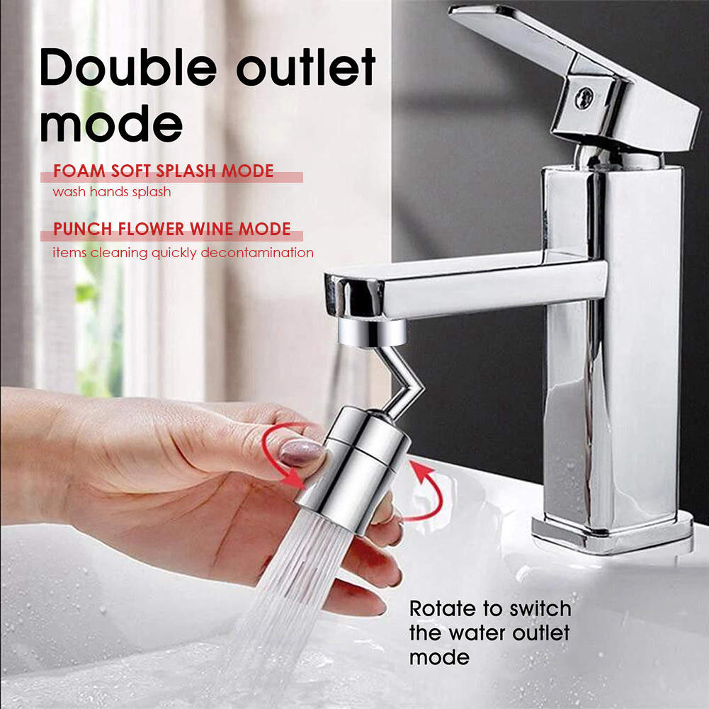 

Universal 720 Rotation Tap Aerator Splash Proof Filter Faucet Swivel Movable Saving Water Replacement Bathroom Kitchen Tap Hole Fauce YL0213