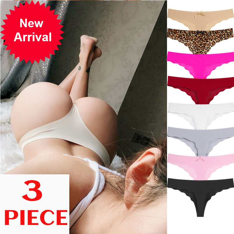 

Women's panties put sexy lingerie 3pcs g string thongs solid intimate arc feminine underwear cotton joints, Set 15