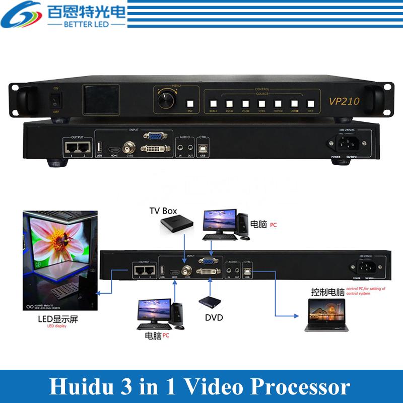 

Video processor + Sending card + USB playing Huidu 3 in 1 video processor