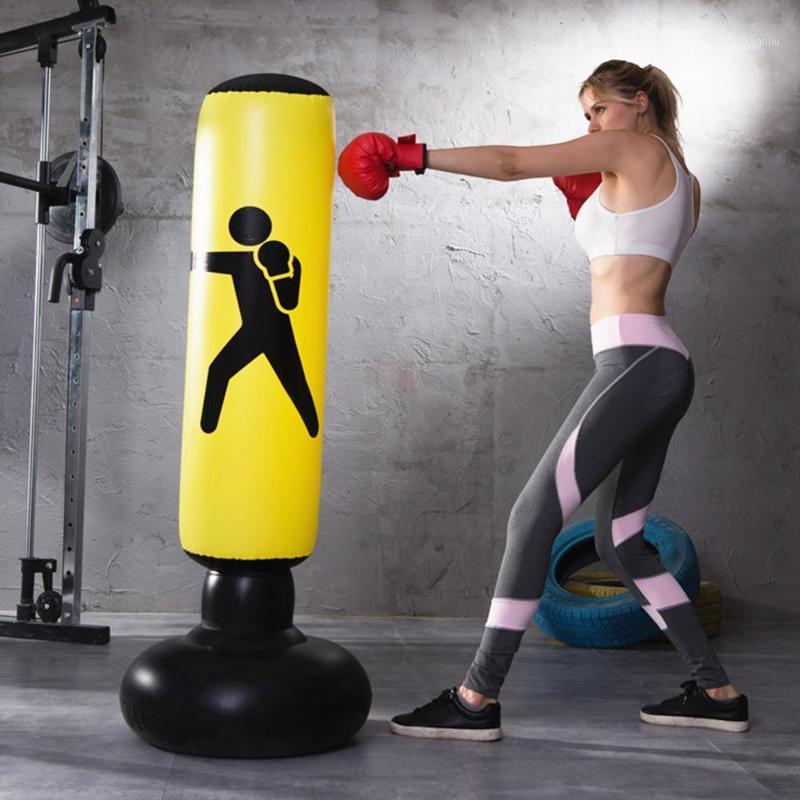 

Vertical Inflatable PVC Boxing Column Fitness Decompression Hitting Thickening Foldable Easy to Move Punching Heavy Tower Bag1