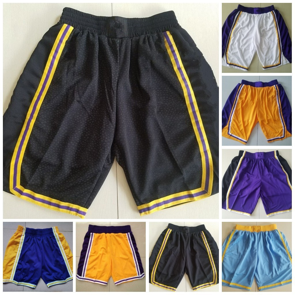 

Basketball Shorts Yellow Purple Black Blue White Vintage Breathable Pants Sweatpants Classic Shorts City Stitched