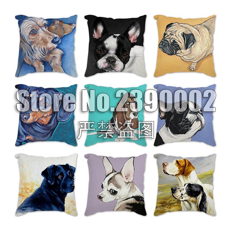 

Dachshund Dogs Pillow Case Polyester Printed Pillowcase Sofa Throw Cushion Decor Colorful Dog Home Decoration Cushion Cover Car
