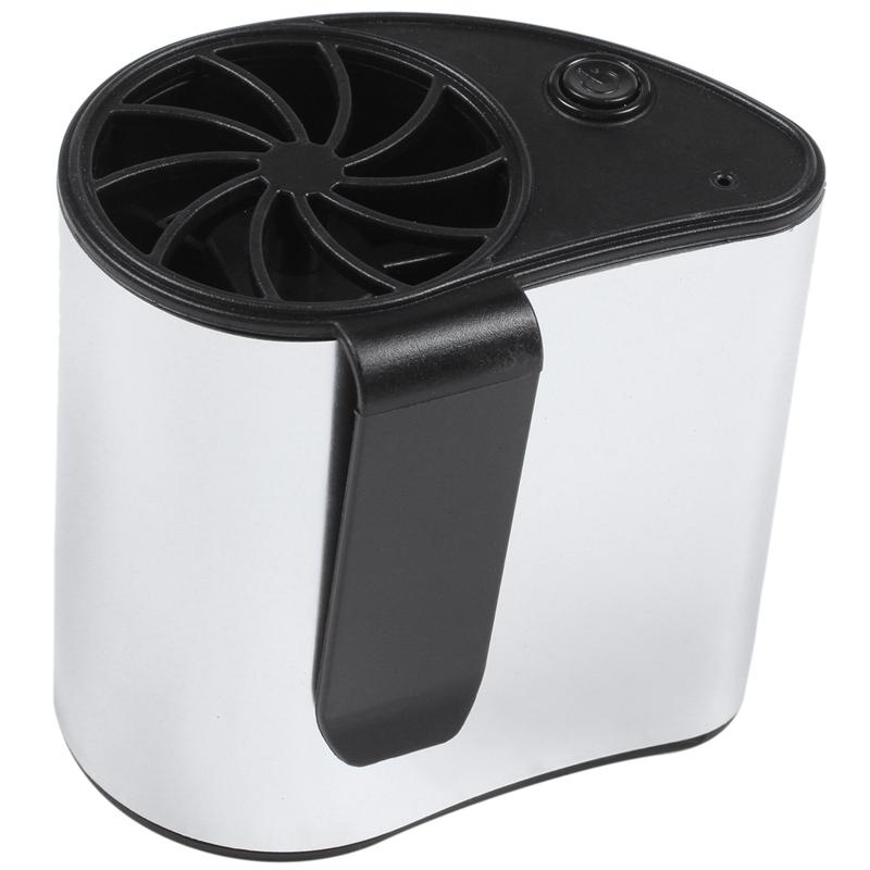 

Portable Mini Mobile Air Conditioning Small Fan Usb Rechargeable Hanging Waist Personal Fan For Travel And Outdoor Camping-Silve