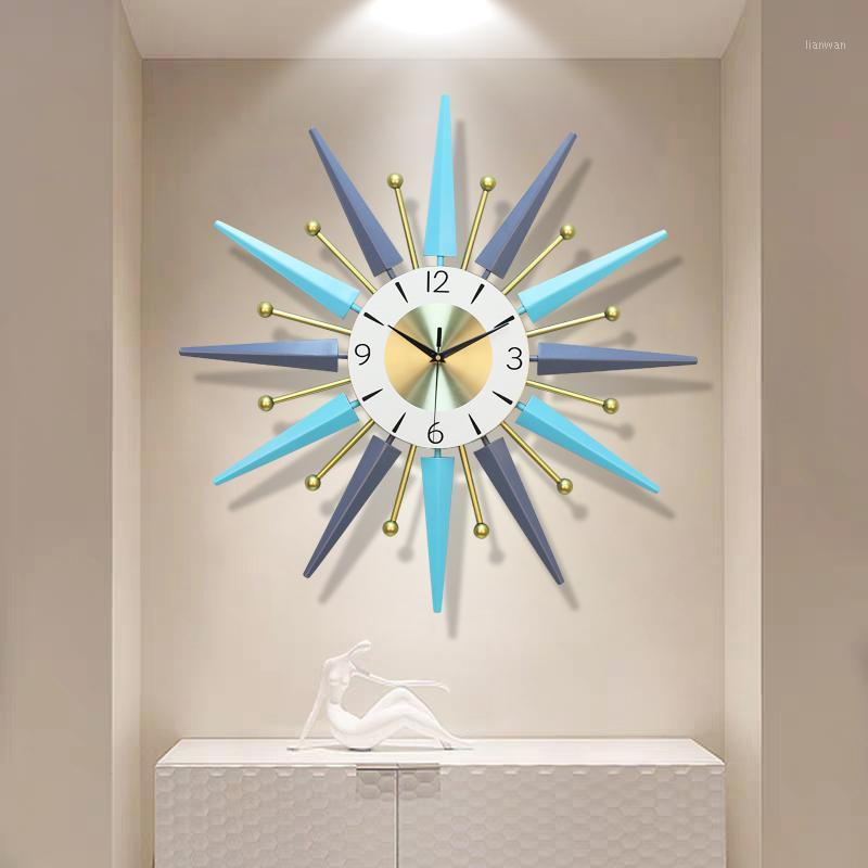 

Large Metal Wall Clock Creative Simple Silent Living Room Decoration Clock Wall Art Relogio De Parede Home Decor MM60WC1