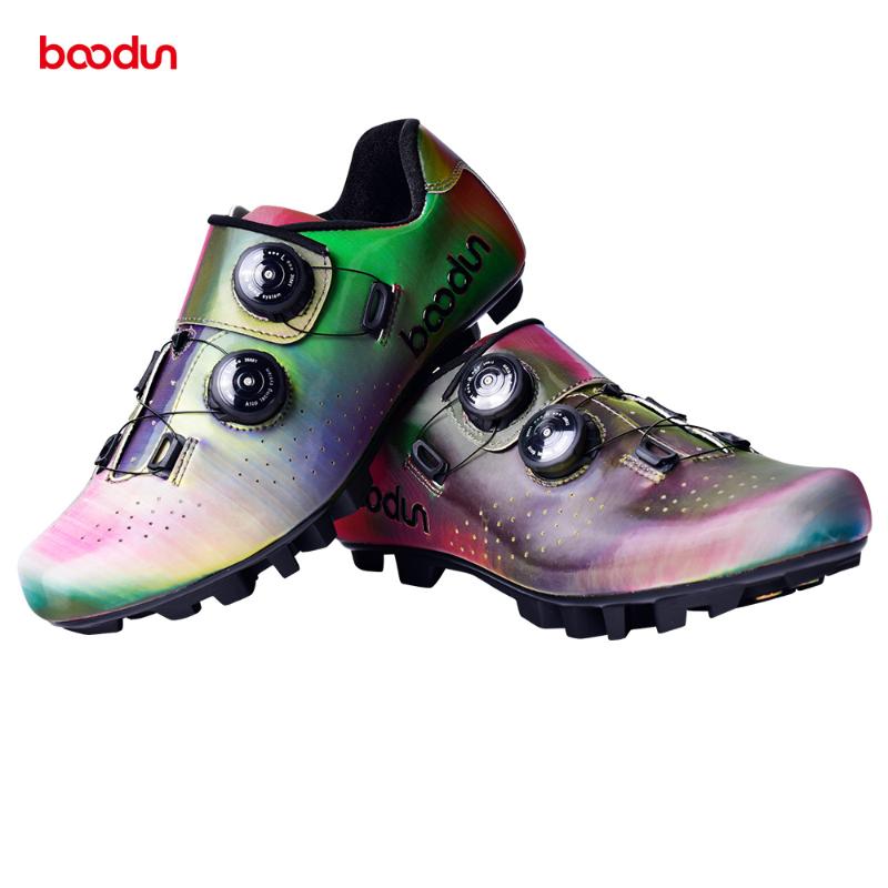 

2020 New mtb cycling shoes outdoor riding professional bicycle sneakers dazzle color ultralight breathable self-locking shoes, Colorful mtb shoes