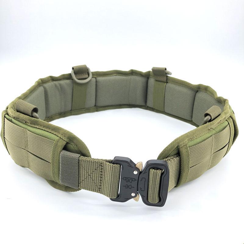 

Multifunctional Breathable Anti Slip Detachable Tactical Waist Belt Army Combat Battle Belt for Hunting Outdoor CS, Black