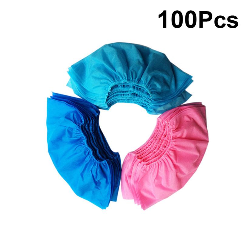 

100 Pcs Shoes Cover Disposable Non-Slip Elastic Band Shoe Cover Shoe Protector for Home Travel
