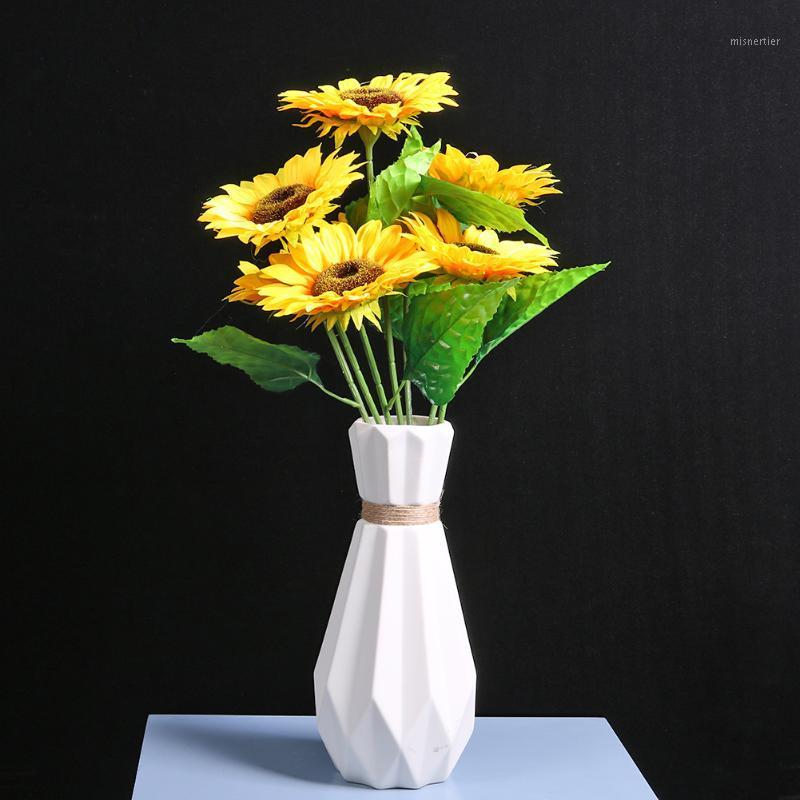 

1pc Artificial Sunflower Fake Silk Flowers Texture Practical Durable Multi-functional Living Room Garden Office Decor Craft1, 15