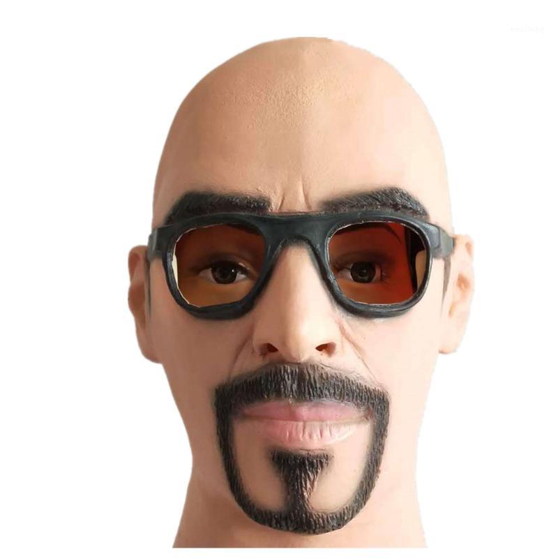 

Party Masks Artificial Man Latex Mask Hood Overhead Wigs Beard Human Disguise Prank Halloween Costume Realistic Silicone Male Real Mask1