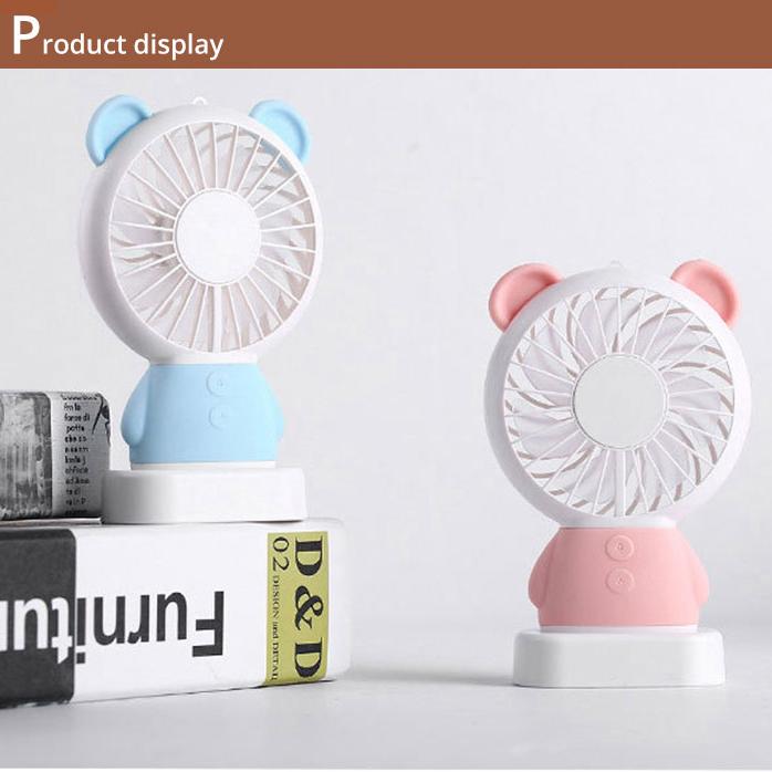 

USB Rechargeable Mini Portable Hand Fan For Travelling Outdoor Office Creative Cooling Fan With Colorful Led Night Light