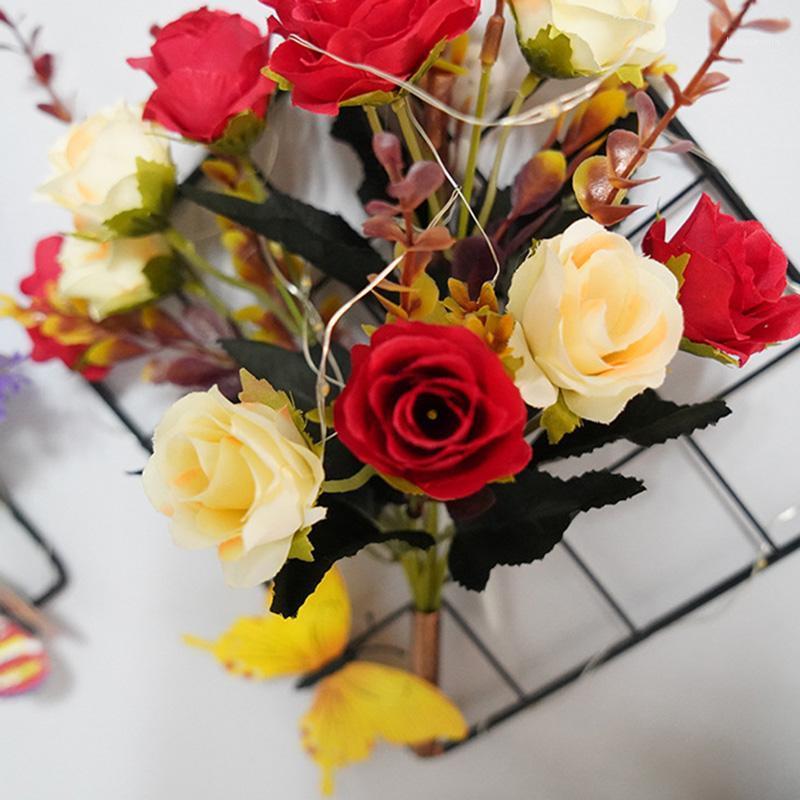 

Simulation Rose Living Room Wall Decoration Wall-Mounted Floral Decorative for Home Office Wedding Holiday Party YE-Hot1