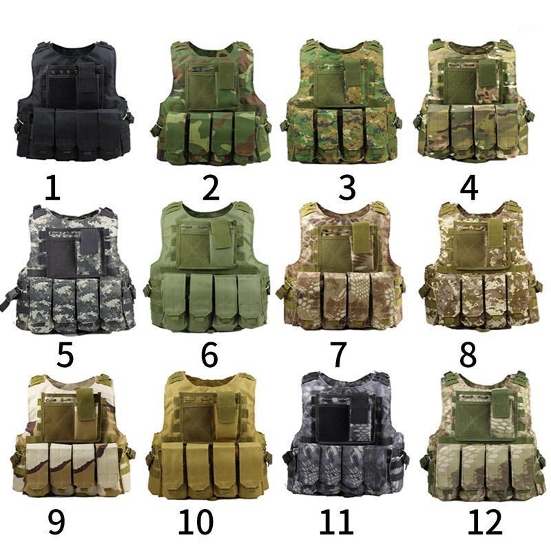 

Colorful Hunting Tactical Vest Molle Plate Carrier Magazine Paintball CS Outdoor Protective Lightweight Vest1, H04