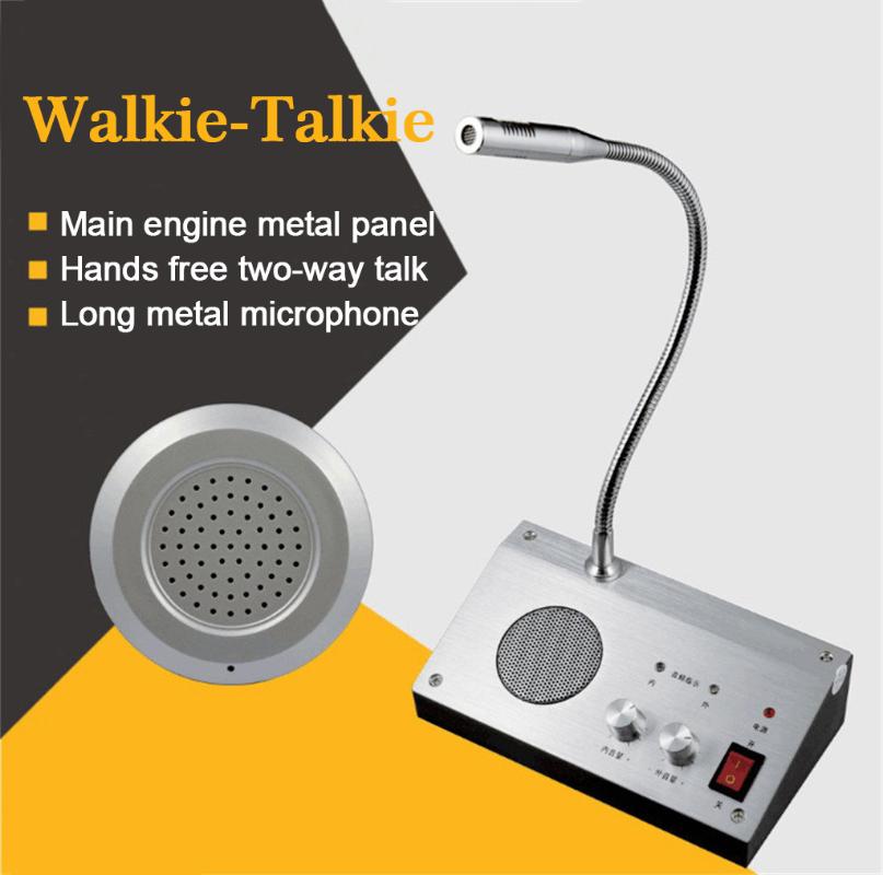 

top selling Dual-Way Talk Through Window Glass Counter Intercom For 9908 Station Office Bank Support Wholesale and Dropshipping