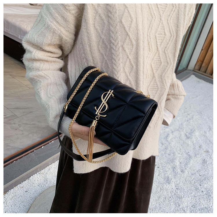 

Luxury Fur Crossbody Bag Lady Winter Plaid Tweed Chain Handbag Designer Lock Plush Shoulder Bag for Women Clutch Purse C1223