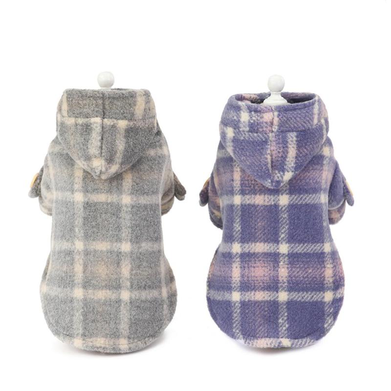 

Dog Pet Winter Coat Woolen Cloth Dog Cat Dress Pet Winter Warm Clothes Coat Jacket For Apperal 5 sizes 3 Colors, Purple