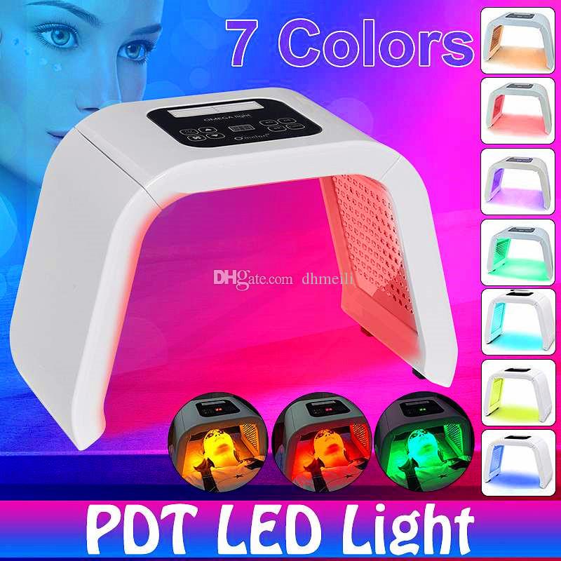 Nouvelle vente chaude 7 Couleurs LED Photon Masque Luminothérapie PDT Lampe Beauté Machine Traitement Peau Serrer Visage Acné Remover Anti-rides