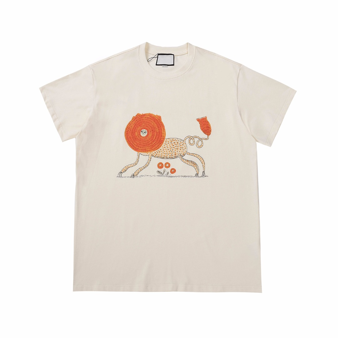 

2022 new Mens Letter animal Print T Shirts Black Fashion Womens Designer Summer High Quality Top Men s Clothing Short Sleeve Couples Casual Clothes gilr T-shirt tees