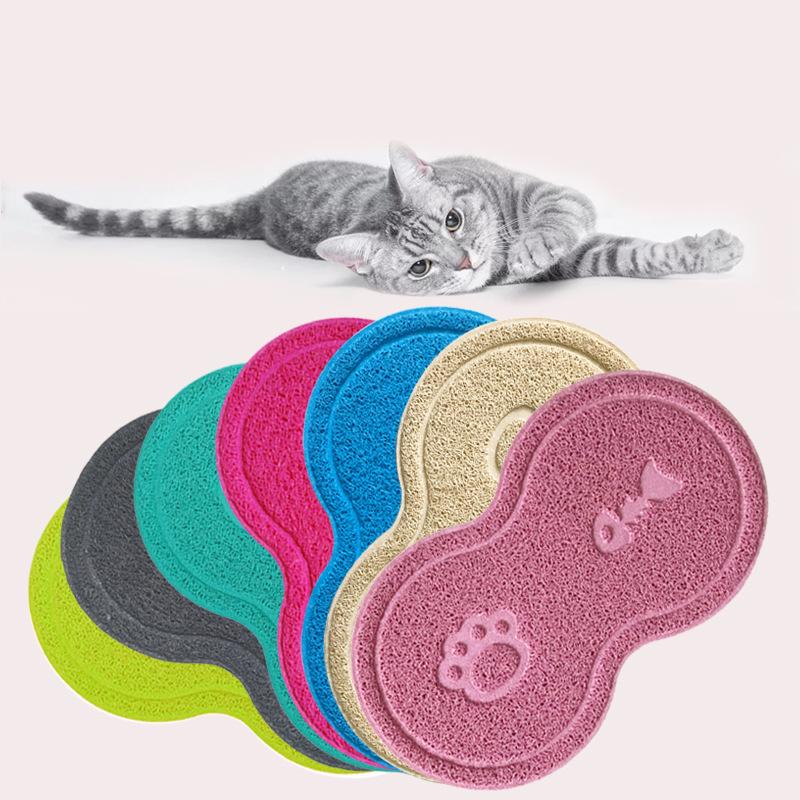 

Huisdier Pad Hond Kat Voeden Water Placemat Veeg Schone Vloer PVC Voedsel Schotel Lade Kat Kom Mat