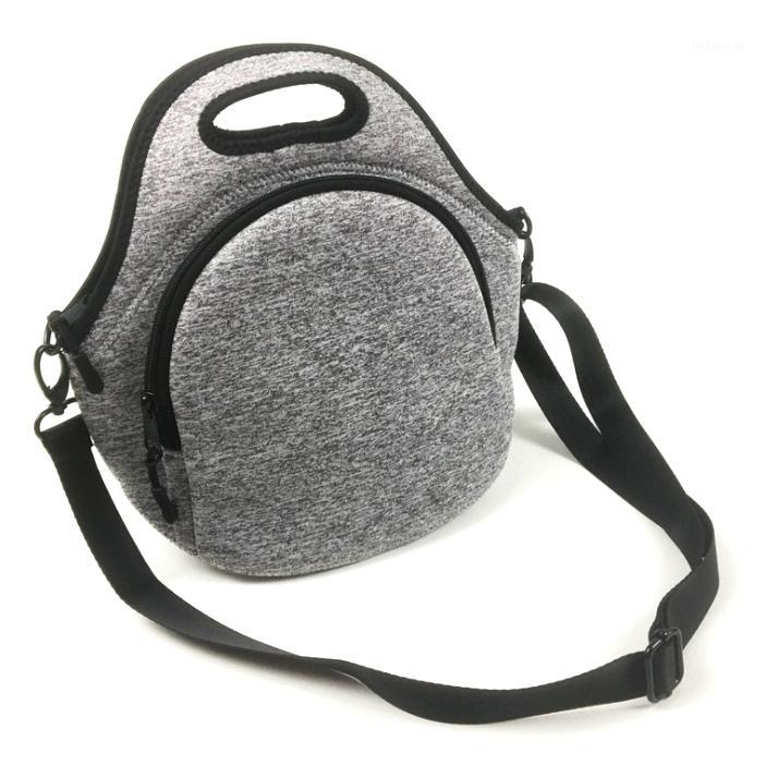 

NEW-Lunch Tote Bag Washable Lunchbox Bag Non-Toxic Collapsible with Shoulder Strap Front Zipper Pocket1, Pink