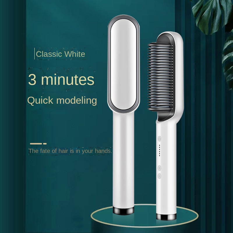 

Straight Comb Women Straightening and Curling Two Stereotypes Do Not Hurt Hair Inner Buckle Hair Curler, Silver