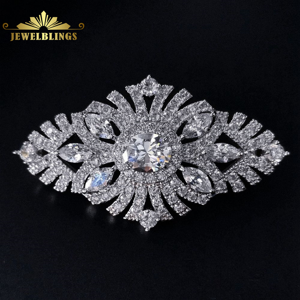 

Old European Style Opens Micro Pave & Marquise CZ Filigree Art Deco Oval Brooch Edwardian Antique Pins for Women Dress Gown Coat 201120
