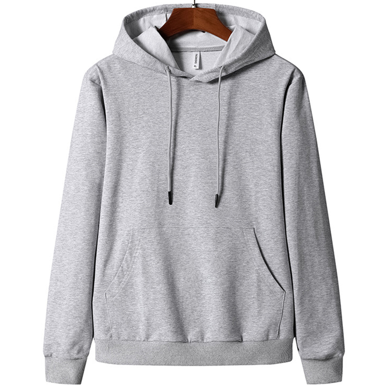

Plus male size solid cotton long sleeve man hoodie 4xl 5xl, Black